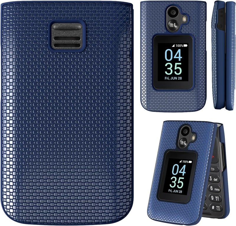Mocotto for TCL Flip 3 Phone case with Screen Protector Slim Hard Shell Protector Cover for T435 (2024) (TCL Flip 3,Blue) - Image 2